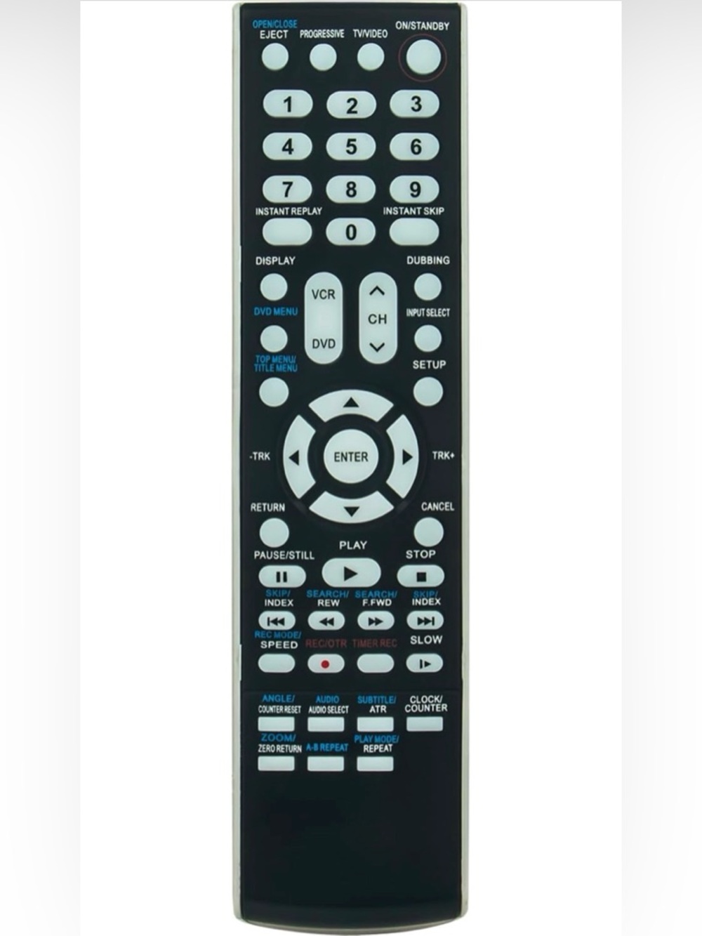 Universal Black DVD/VCR Remote Control